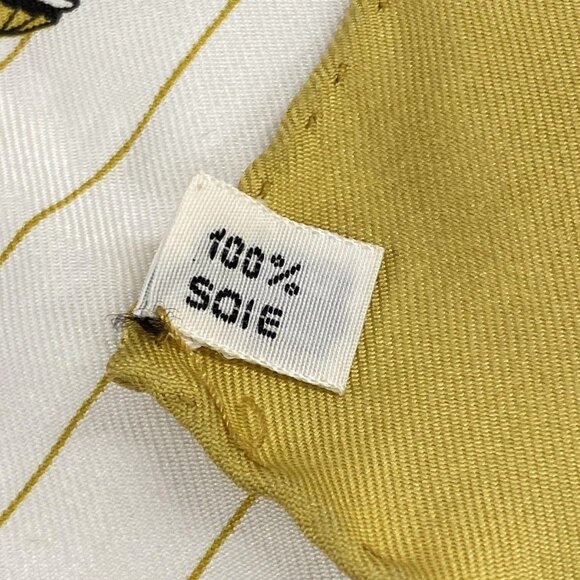 Auth HERMES Carre 90 - Cream Dark yellow Multi Scarf - Picture 3 of 5